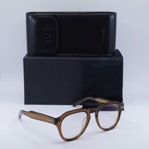 Valentino V-TALE II VLX-139C Aviator Eyeglasses 52mm - Transparent Brown